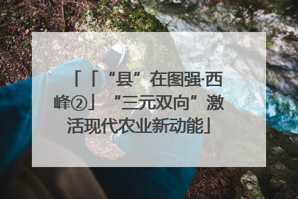「“县”在图强·西峰②」“三元双向”激活现代农业新动能