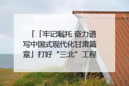 「牢记嘱托 奋力谱写中国式现代化甘肃篇章」打好“三北”工程攻坚战 筑牢国家西部生态安全屏障