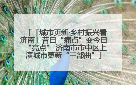 「城市更新·乡村振兴看济南」昔日“痛点”变今日“亮点” 济南市市中区上演城市更新“三部曲”