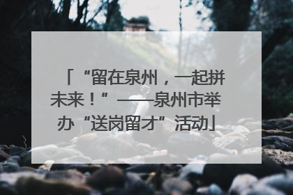“留在泉州，一起拼未来！”——泉州市举办“送岗留才”活动
