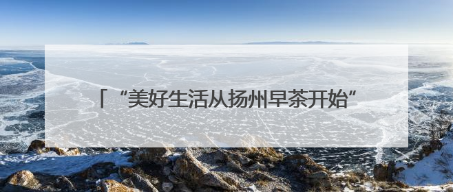 “美好生活从扬州早茶开始”，扬州早茶文化周暨“世界美食之都”创新发展交流活动启幕