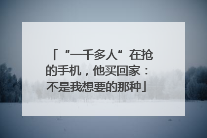 “一千多人”在抢的手机，他买回家：不是我想要的那种