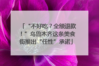 “不好吃？全额退款！”乌鲁木齐这条美食街推出“任性”承诺