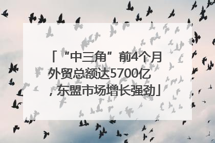 “中三角”前4个月外贸总额达5700亿，东盟市场增长强劲