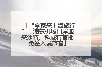“全家来上海旅行”，浦东机场口岸迎来沙特、科威特首批免签入境旅客