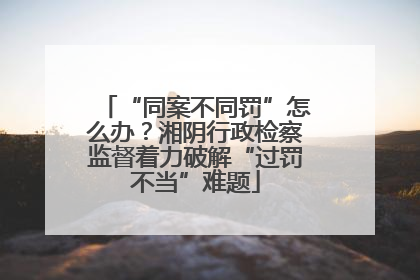 “同案不同罚”怎么办？湘阴行政检察监督着力破解“过罚不当”难题