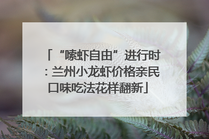 “嗦虾自由”进行时：兰州小龙虾价格亲民口味吃法花样翻新