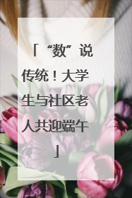 “数”说传统！大学生与社区老人共迎端午