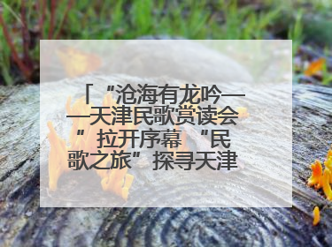 “沧海有龙吟——天津民歌赏读会”拉开序幕 “民歌之旅”探寻天津声音记忆
