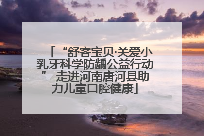 “舒客宝贝·关爱小乳牙科学防龋公益行动” 走进河南唐河县助力儿童口腔健康