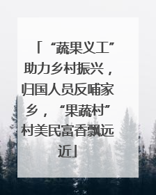 “蔬果义工”助力乡村振兴，归国人员反哺家乡，“果蔬村”村美民富香飘远近