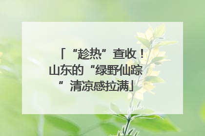 “趁热”查收！山东的“绿野仙踪”清凉感拉满
