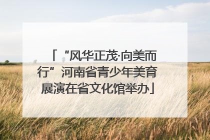 “风华正茂·向美而行”河南省青少年美育展演在省文化馆举办