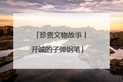 珍贵文物故事丨开诚的子弹钢笔