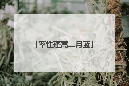 率性蓬蒿二月蓝