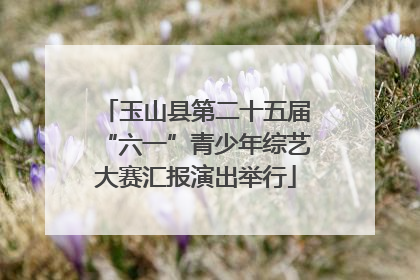 玉山县第二十五届“六一”青少年综艺大赛汇报演出举行