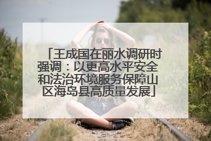 王成国在丽水调研时强调：以更高水平安全和法治环境服务保障山区海岛县高质量发展