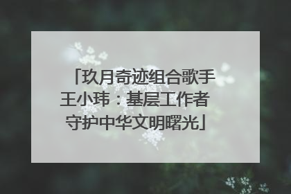 玖月奇迹组合歌手王小玮：基层工作者守护中华文明曙光