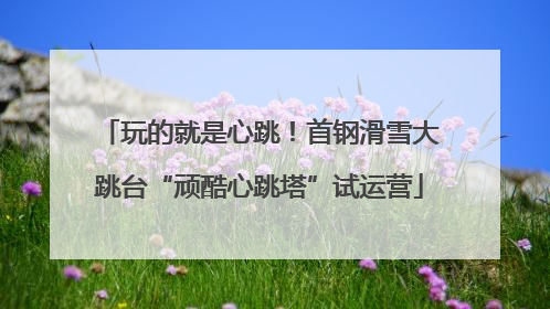 玩的就是心跳！首钢滑雪大跳台“顽酷心跳塔”试运营