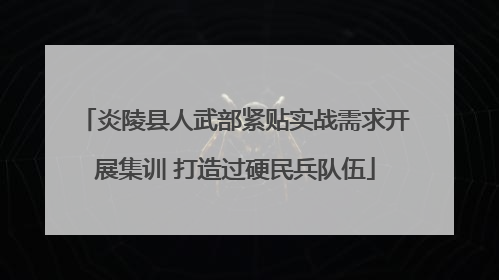 炎陵县人武部紧贴实战需求开展集训 打造过硬民兵队伍