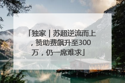 独家｜苏超逆流而上，赞助费飙升至300万，仍一席难求