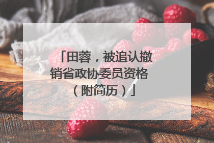 田蓉，被追认撤销省政协委员资格（附简历）