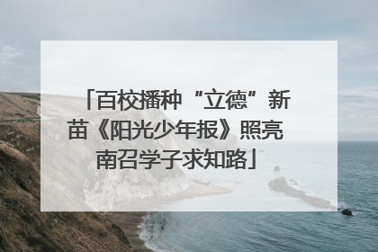 百校播种“立德”新苗《阳光少年报》照亮南召学子求知路