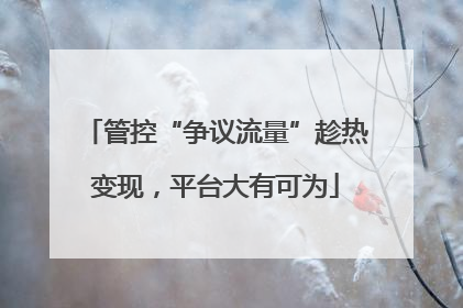 管控“争议流量”趁热变现，平台大有可为