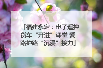 福建永定：电子遥控货车“开进”课堂 爱路护路“沉浸”接力