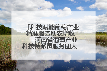 科技赋能葡萄产业 精准服务助农增收——河南省葡萄产业科技特派员服务团太康县科技服务纪实