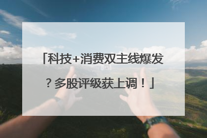 科技+消费双主线爆发？多股评级获上调！