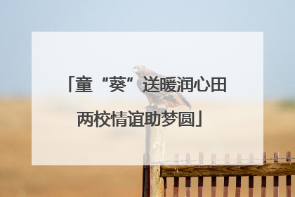 童“葵”送暖润心田 两校情谊助梦圆