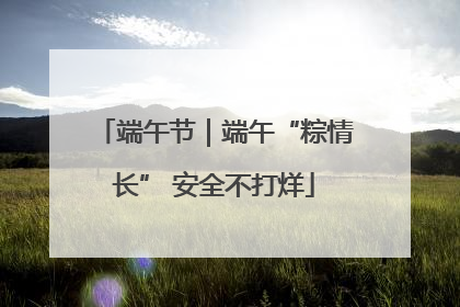 端午节｜端午“粽情长” 安全不打烊