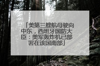 美第三艘航母驶向中东，西班牙国防大臣：美军轰炸机已部署在该国南部