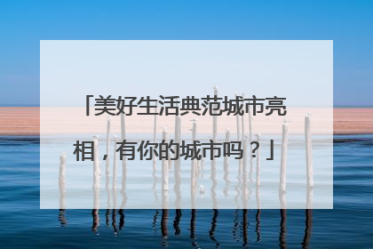 美好生活典范城市亮相，有你的城市吗？