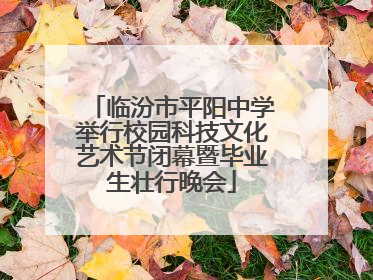 临汾市平阳中学举行校园科技文化艺术节闭幕暨毕业生壮行晚会