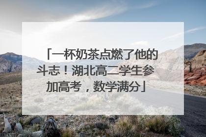 一杯奶茶点燃了他的斗志！湖北高二学生参加高考，数学满分