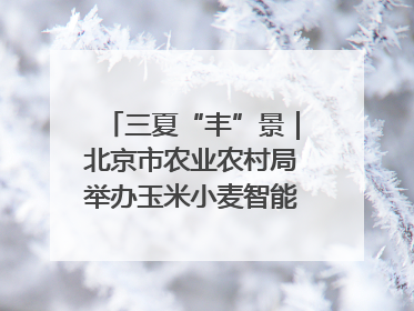 三夏“丰”景｜北京市农业农村局举办玉米小麦智能农机装备推广“田间日”活动