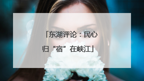 东湖评论：民心归“宿”在峡江
