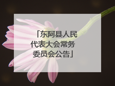 东阿县人民代表大会常务委员会公告