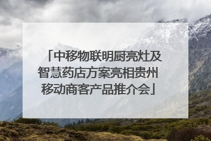 中移物联明厨亮灶及智慧药店方案亮相贵州移动商客产品推介会
