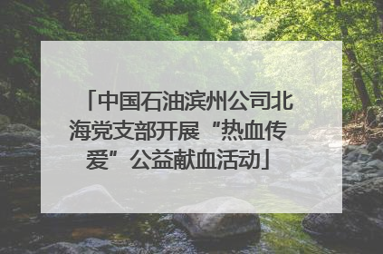 中国石油滨州公司北海党支部开展“热血传爱”公益献血活动