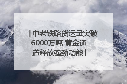 中老铁路货运量突破6000万吨 黄金通道释放强劲动能
