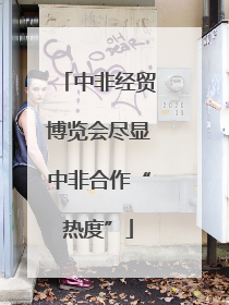 中非经贸博览会尽显中非合作“热度”
