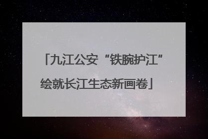 九江公安“铁腕护江”绘就长江生态新画卷