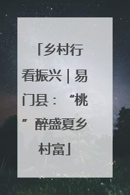 乡村行 看振兴｜易门县：“桃”醉盛夏乡村富