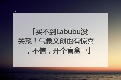 买不到Labubu没关系！气象文创也有惊喜，不信，开个盲盒→