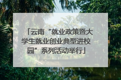 云南“就业政策暨大学生就业创业典型进校园”系列活动举行