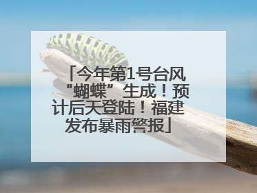 今年第1号台风“蝴蝶”生成！预计后天登陆！福建发布暴雨警报