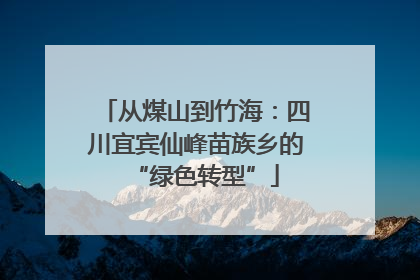 从煤山到竹海：四川宜宾仙峰苗族乡的“绿色转型”